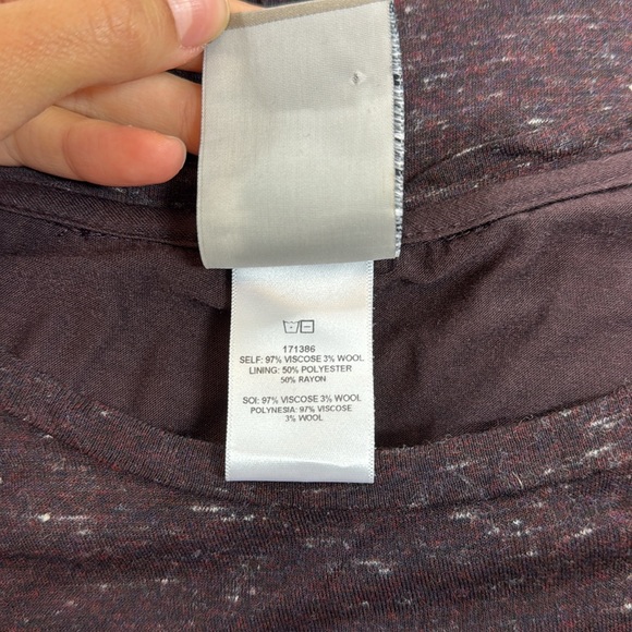 Anthropologie Dolan Left Coast Melanie‎ Knit Asymmetrical Plum Dress Sz Sml - Picture 11 of 11